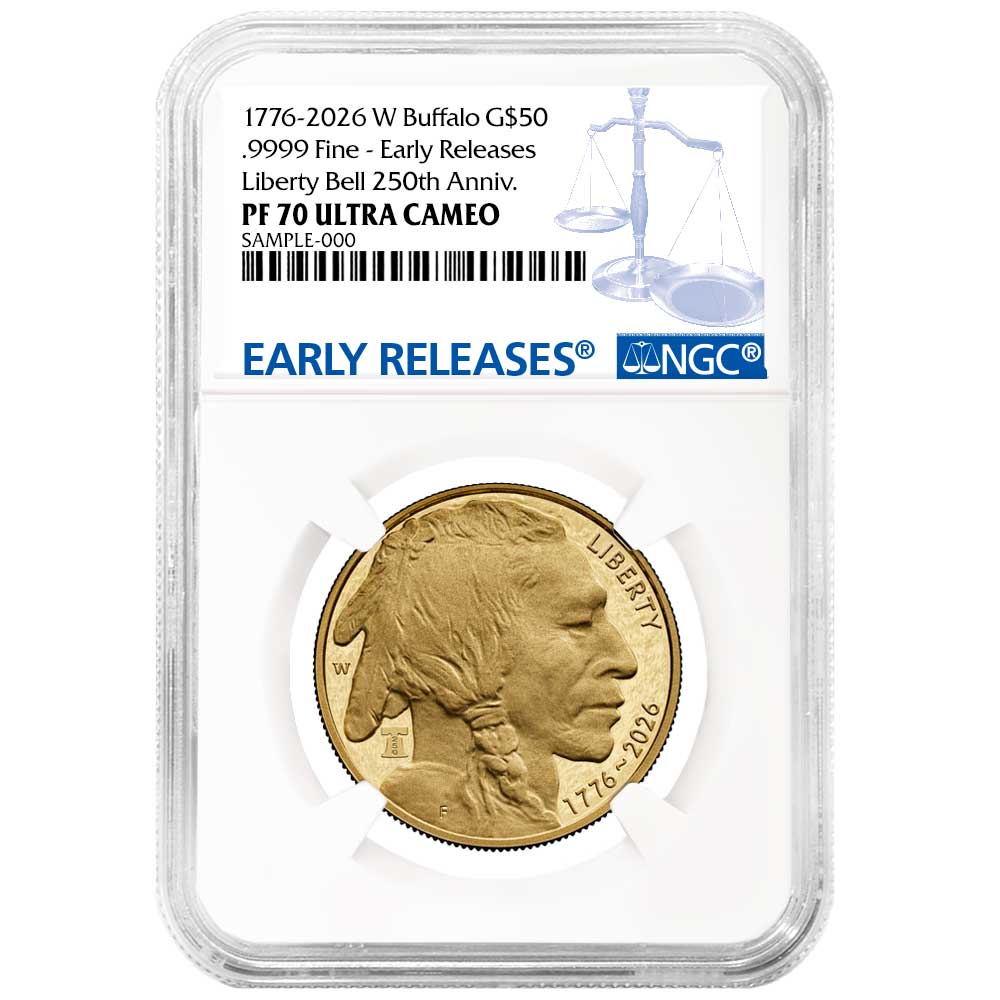 Presale - 2026-W $50 1-oz Proof American Gold Buffalo NGC PF70UC ER Blue Label