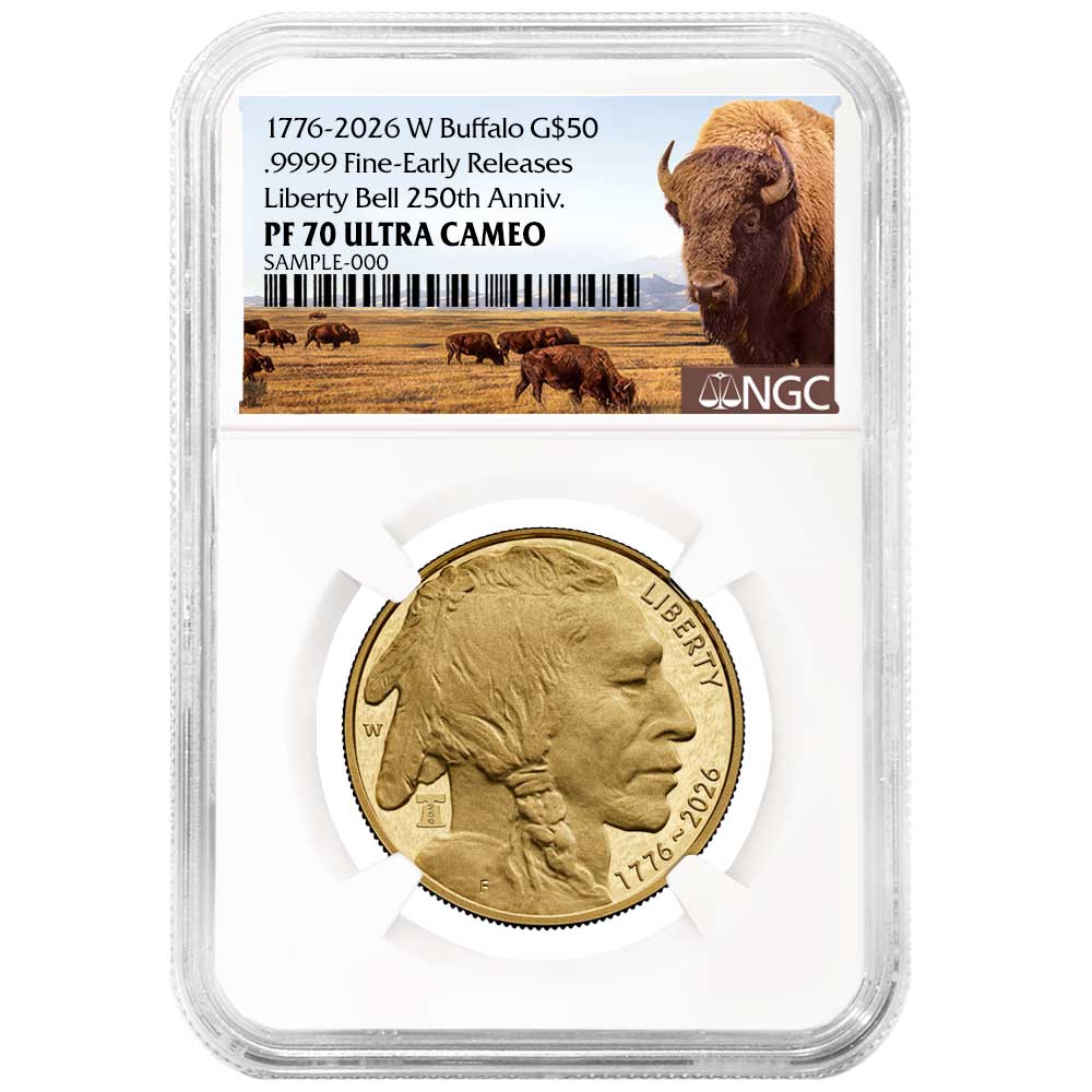 Presale - 2026-W $50 1-oz Proof American Gold Buffalo NGC PF70UC ER Buffalo Label