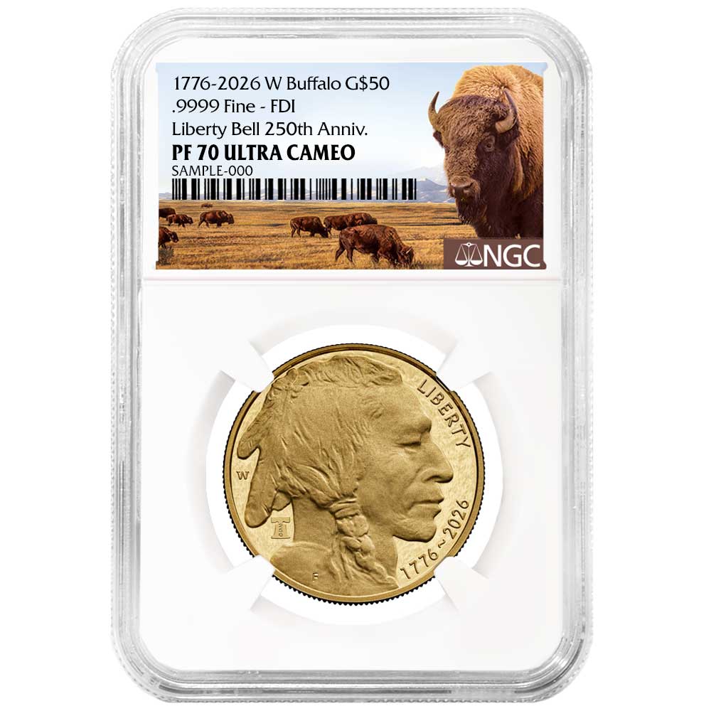 Presale - 2026-W $50 1-oz Proof American Gold Buffalo NGC PF70UC FDI Buffalo Label