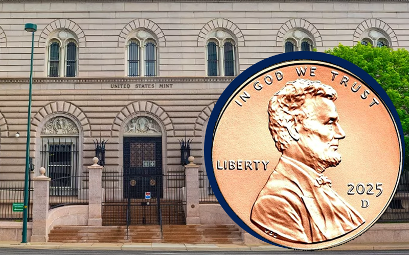 Am Image of the Denver Mint and Coin