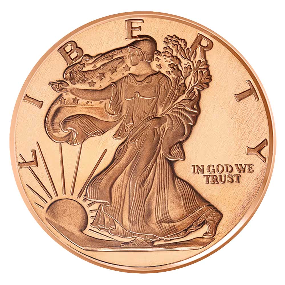 1-oz American Silver Eagle Design .999 Fine Copper Round