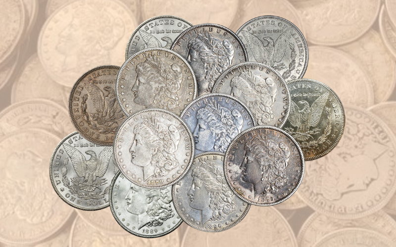  A graphic of a Morgan Silver Dollar